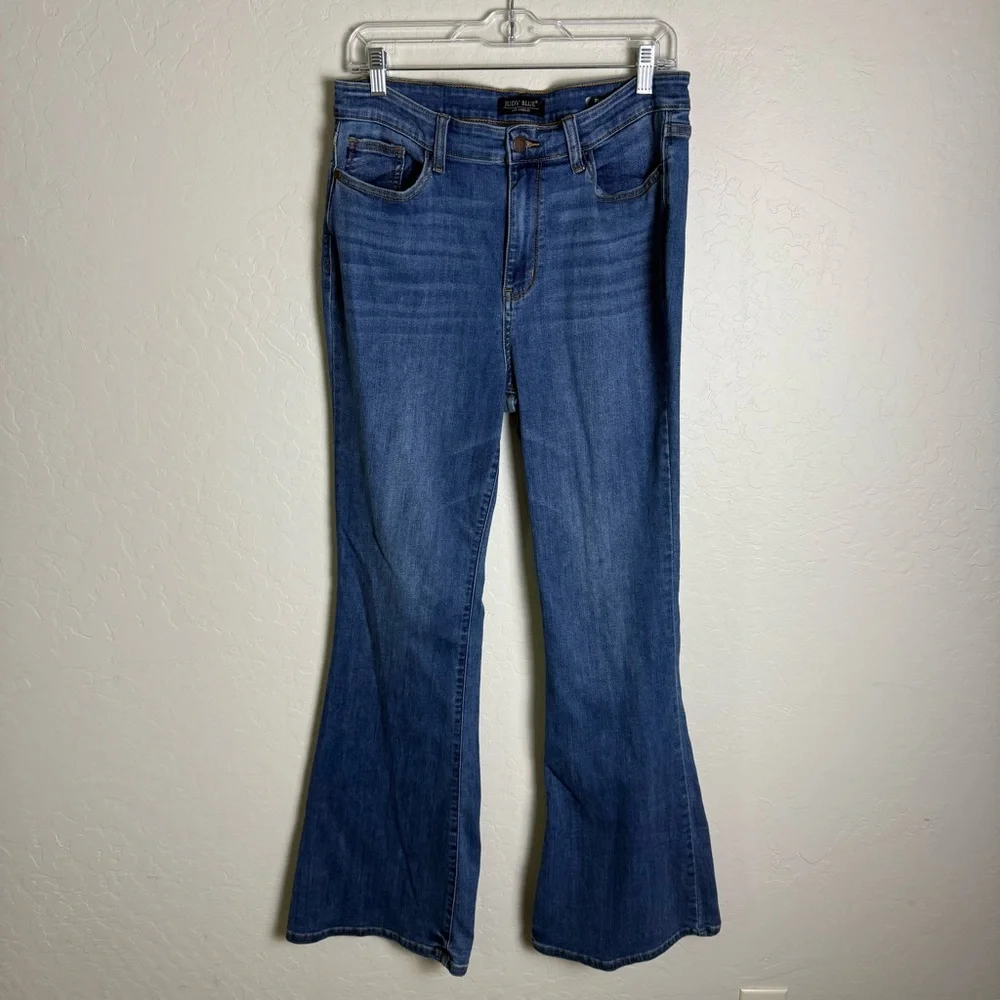 Judy Blue High Waist Classic Flare Denim Jeans 13/31 JB82588MD - Picture 2 of 15